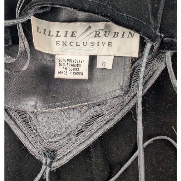 Lillie Rubin Maxi Dress Womens 6 Velvet Whimsigoth Vamp Vintage Gothic 90s Dark - Picture 3 of 6